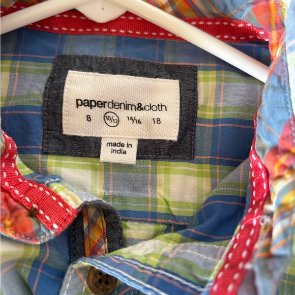 Paper Denim & Cloth Blue and Yellow Plaid Shirt - Picture 3 of 5